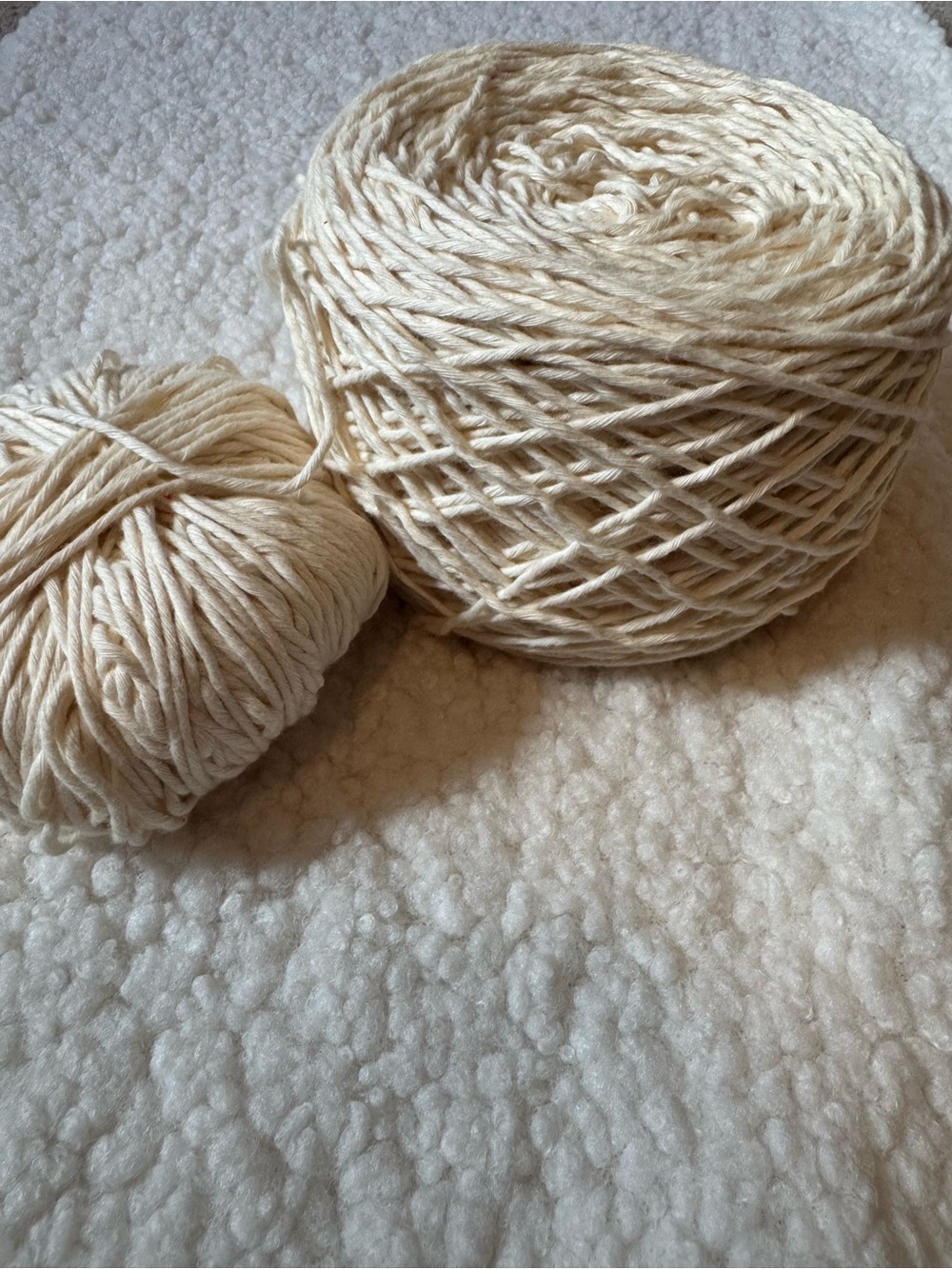 Wool and The Gang Shiny Happy Cotton in color natural